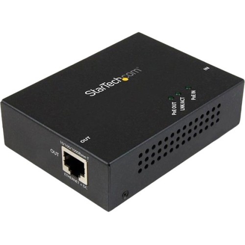 Startech POEEXT1GAT Power Injectors/Splitters 1-port Gigabit Poe+ Extender - 802.3at And 802.3af - 100 M (330 Ft) 065030860895