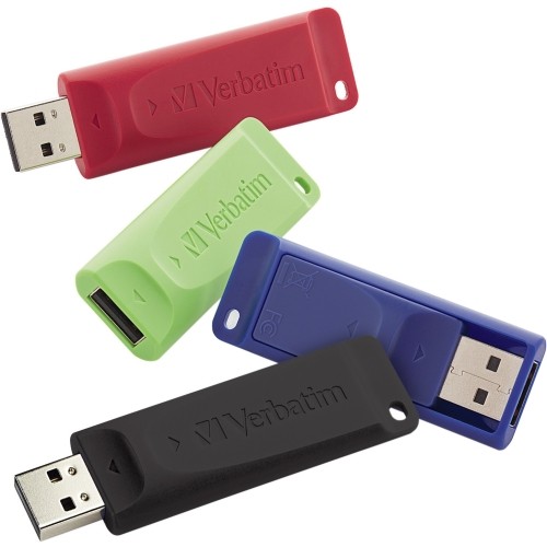 Verbatim 99123 Flash Drives 16gb Store 'n' Go Usb Flash Drive - 4pk - Red, Green, Blue, Black 012306496364