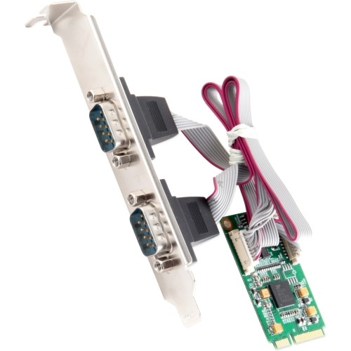 Syba SI-MPE15048 Serial/Parallel Adapters Io Crest 2-port Serial Mini Pci-e Controller Card (rs-422) - 1 Pack - Plug-in Card - Mini Pci Expres Simpe15048 818215250796