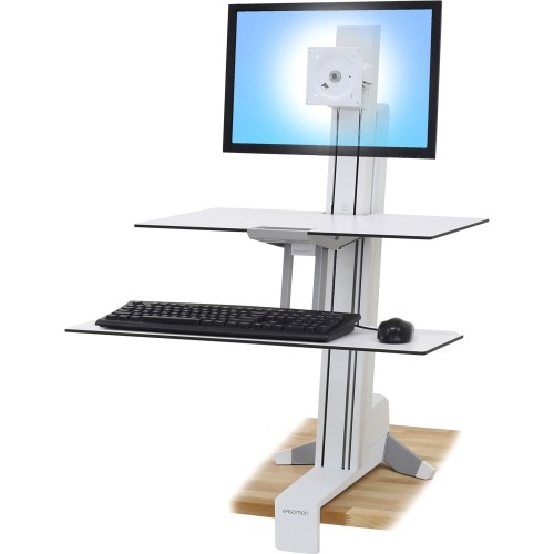 Ergotron 33-350-211 Stands & Cabinets Workfit-s, Single Ld With Worksurface+ (white) 33350211 698833050387