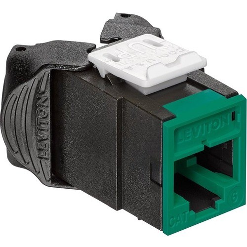 Leviton 61UJK-RV6 Cable Ends/Connectors Leviton Atlas-x1 Cat 6 Utp Quickport Jack, Green - 1 Pack - 1 X Rj-45 Network - Female - Green (61uj 61ujkrv6 078477695913