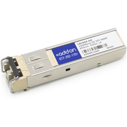 Addon LACGSX-AO Switch Modules Addon Linksys Lacgsx Compatible Taa Compliant 1000base-sx Sfp Transceiver (mmf, 850nm, 550m, Lc) - 1 Lacgsxao 821455448557