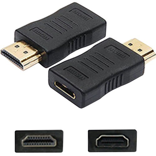 Addon HDMI2HDMIFADPT-5PK Connector Adapters 5pk Hdmi 1.1 Male To Hdmi 1.1 Female Black Adapters For Resolution Up To 1920x1200 (wuxga) - 100% Co Hdmi2hdmifadpt5pk 821455443637