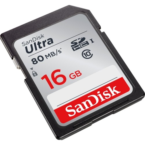 Sandisk SDSDUNC-016G-AN6IN Memory Cards Sandisk Ultra 16 Gb Class 10/uhs-i Sdhc - 80 Mb/s Read - 10 Year Warranty (sdsdunc-016g-an6in) Sdsdunc016gan6in 619659136437