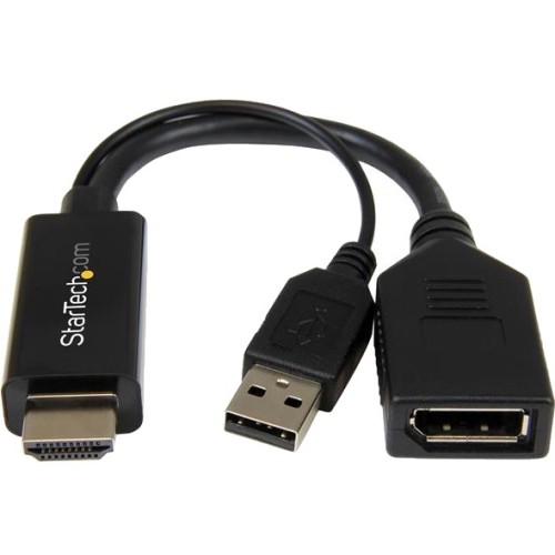 Startech HD2DP Connector Adapters Hdmi To Displayport Converter- Hdmi To Dp Adapter With Usb Power - 4k 065030861588