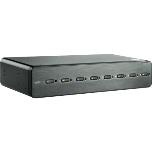 Belkin F1DN108F-3 KVM Switchboxes Linksys Advanced Secure 8-port Dual-head Dvi-i Kvm - 8 Computer(s) - 1 Local User(s) - 2560 X 1600 - F1dn108f3 745883700523
