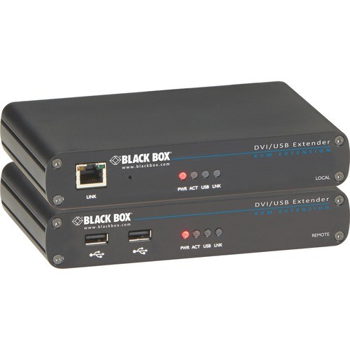Black Box ACU5700A KVM Consoles/Extenders Black Box Lrx Series Kvm Extender - Dvi-d, Usb 2.0, Rs232, Audio, Single-access, Catx - 492.13 Ft Ra 088064473473