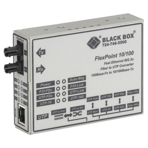Black Box LMC100A-R3 Transceivers/Media Converters Black Box Flexpoint Lmc100a-r3 Transceiver/media Converter - 1 X Network (rj-45) - 1 X St Ports - Du Lmc100ar3 088064217930