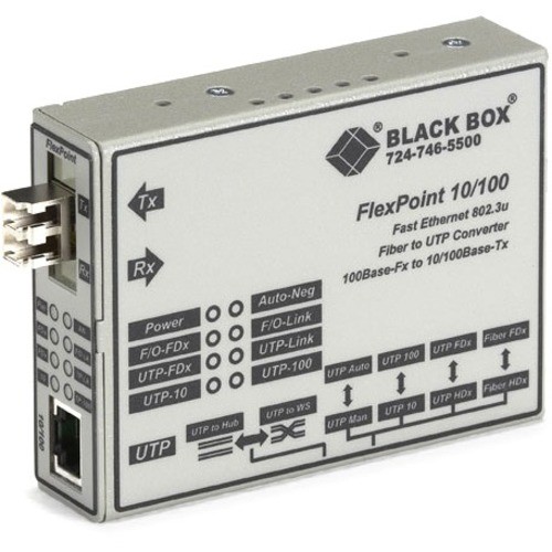 Black Box LMC100A-SMLC-R2 Transceivers/Media Converters Black Box Flexpoint Lmc100a-smlc-r2 Transceiver/media Converter - 1 X Network (rj-45) - 1 X Lc Ports Lmc100asmlcr2 818286676808