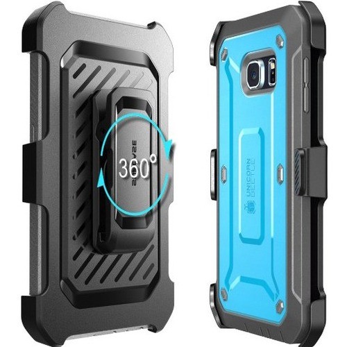 I-Blason S-S6E-UBP-BLBK Carrying Cases I-blason Unicorn Beetle Pro Carrying Case (holster) Smartphone - Black, Blue - Impact Resistant, Sho Ss6eubpblbk 658551821829