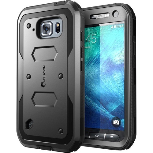 I-Blason S6ACT-AB-BLACK Skins I-blason Galaxy S6 Active Armorbox Dual Layer Full Body Protective Case - For Smartphone - Black - S S6actabblack 658551822710