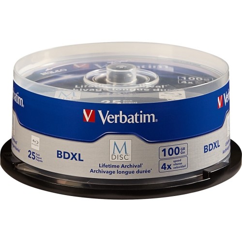 Verbatim 98914 DVD/CD Media M Disc Bdxl 100gb 6x With Branded Surface - 25pk Spindle - 25pk Spindle (98914) 023942989141