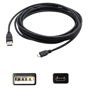 Addon USB2MICROUSB15 Cables Addon 15ft Usb 2.0 (a) Male To Micro-usb 2.0 (b) Female Black Cable - 100% Compatible And Guaranteed 798694887464