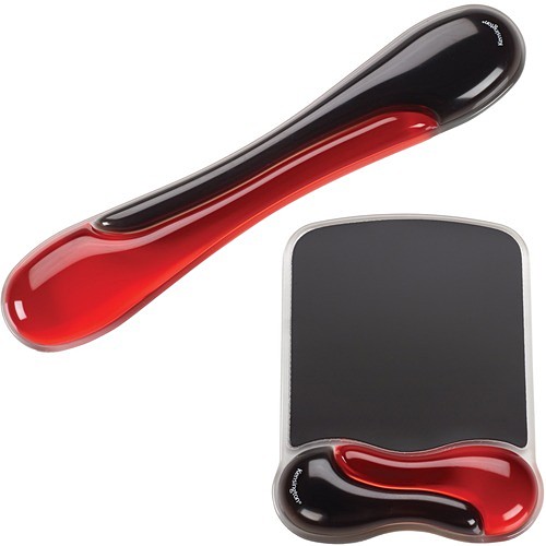 Kensington K62402AM Wrist/Mouse Pads Kensington Duo Gel Mouse Pad Wrist Rest - Black, Red - Gel, Vinyl (k62402am) (kmw62402) Pg.772. 085896624028