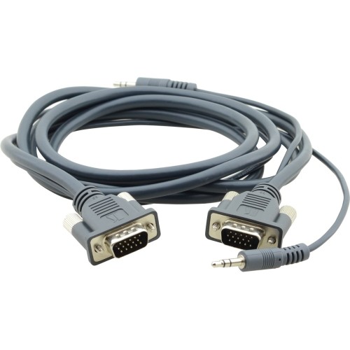 Kramer Electronics 92-7301015 Cables Kramer 15-pin Hd (m) To 15-pin Hd (m) And 3.5mm Stereo Audio Micro Vga Cable - 15 Ft Mini-phone/vga A/ 927301015 079643602889