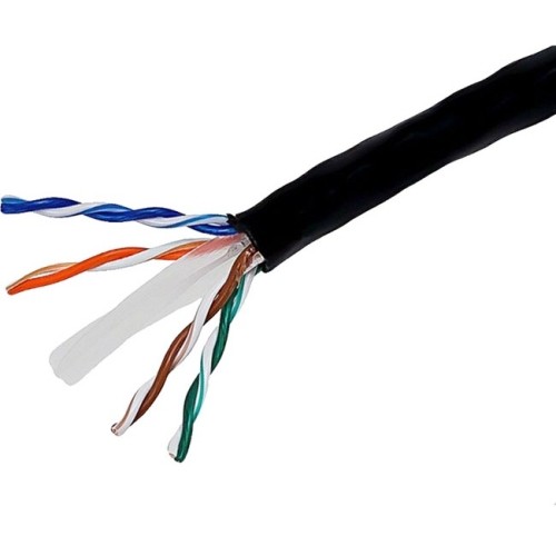 Monoprice 8102 Cables Monoprice Bulk Cat6 23awg Solid Utp Riser-rated (cmr) Ethernet Network Cable, 1000ft Black - 1000 Ft 844660081029