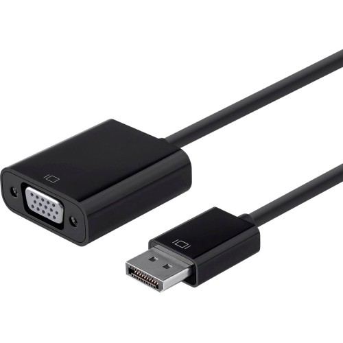 Monoprice 12790 Cables Monoprice Displayport 1.2a To Vga Active Adapter, Black - 6" Displayport/vga Video Cable For Video D 844660127901