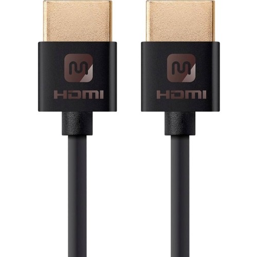 Monoprice 13580 Cables Monoprice Ultra Slim Series High Speed Hdmi Cable, 3ft Black - 3 Ft Hdmi A/v Cable For Audio/video D 787162664799