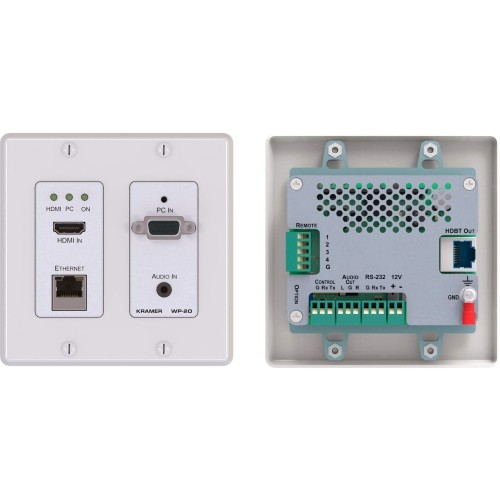 Kramer Electronics WP-20 Video Consoles/Extenders Kramer Wp-20 Video Extender Transmitter - 2 Input Device - 590.55 Ft Range - 2 X Network (rj-45) - 1 Wp20 7291063075835