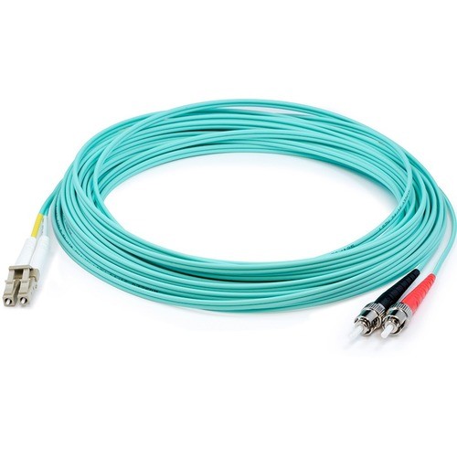 Addon ADD-ST-LC-20M5OM3 Cables Addon 20m Lc (male) To St (male) Aqua Om3 Duplex Fiber Ofnr (riser-rated) Patch Cable - 100% Compati Addstlc20m5om3 821455545096