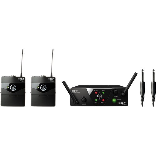 Harman Pro 3351H00060 Wireless Microphone Systems Akg Wms40 Mini Dual Instrumental Set Wireless Microphone System (band: C And D) - 40 Hz To 20 Khz Freq 818263956268
