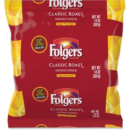 Folgers 2550010117 Coffee & Tea Classic Roast Ground Coffee Filter Packs FOL10117 025500101170