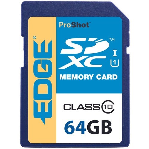 Edge Memory PE229061 Memory Cards Edge Proshot 64 Gb Class 10/uhs-i (u1) Sdxc - Lifetime Warranty (pe229061) 652977229078