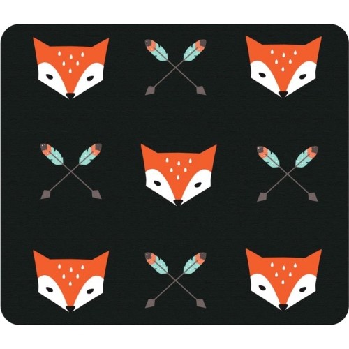 Centon Electronics OP-MPV1BM-HIP-01 Wrist/Mouse Pads Otm Hipster Prints Black Mouse Pad, Mr. Fox - Mr. Fox - Black - Rubber - Slip Resistant (op-mpv1bm-h Opmpv1bmhip01 731969623039