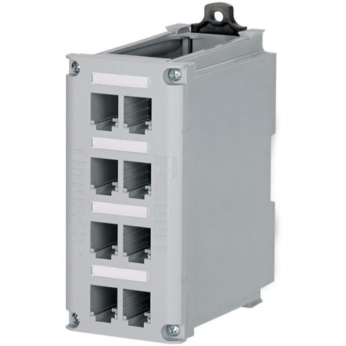 Panduit CDPP8RG Patch Panels Industrialnet Din Rail Mount Patch Panel - 8 Port(s) - 8 X Rj-45 - Rock Gray - Din Rail Mountable (c 074983642342