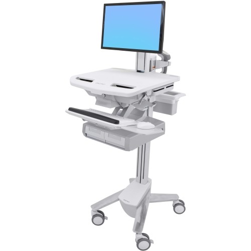 Ergotron SV43-13A0-0 Stands & Cabinets Ergotron Styleview Cart With Lcd Pivot, 2 Drawers (2x1) - Up To 24" Screen Support - 37.04 Lb Load C Sv4313a00 698833055290