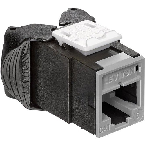 Leviton 61UJK-RG6 Cable Ends/Connectors Leviton Atlas-x1 Cat 6 Component-rated Utp Quickport Connector, Grey - 1 X Rj-45 Network Female - Gr 61ujkrg6 