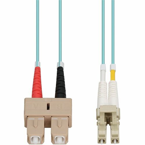 Addon ADD-SC-LC-10M5OM4-TAA Cables Addon 10m Lc (male) To Sc (male) Aqua Om4 Duplex Fiber Ofnr (riser-rated) Taa Compliant Patch Cable  Addsclc10m5om4taa 821455409404