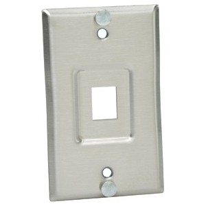 Panduit KWPY Faceplates & Mounting Boxes Panduit Kwpy Faceplate - 1 X Total Number Of Socket(s) - 1-gang - Stainless Steel 074983054367