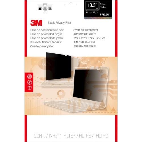 3m PF133W1B Protective Screens & Privacy Filters 3mandtrade; Privacy Filter For 13.3" Widescreen Laptop (16:10) - For 13.3" Widescreen Lcd 2 In 1 Noteb 051128787151