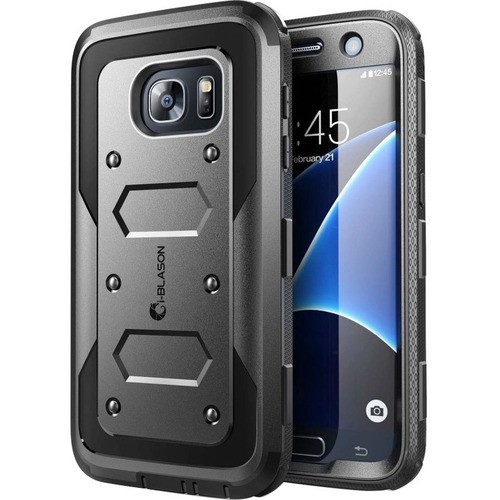 I-Blason S7-ARMOR-BLACK Skins Sup Galaxy S7 Armorbox Dual Layer Full Body Protective Case - For Smartphone - Black - Damage Resist S7armorblack 818203193906