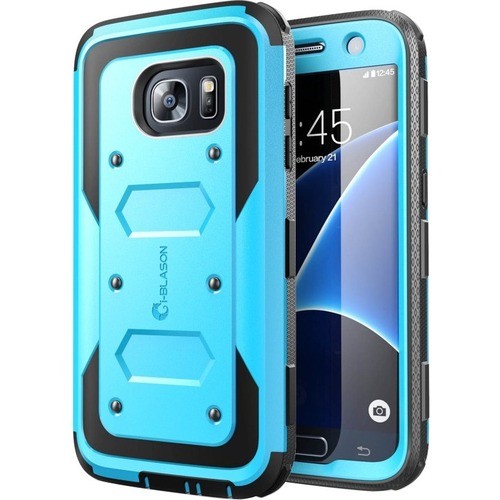 I-Blason S7-ARMOR-BLUE Skins Sup Galaxy S7 Armorbox Dual Layer Full Body Protective Case - For Smartphone - Blue - Damage Resista S7armorblue 818249573670