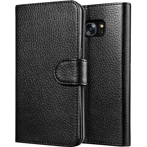 I-Blason S7E-LEATHER-BK Carrying Cases Sup Leatherbook Carrying Case (wallet) Smartphone - Black - Scratch Resistant Interior, Shock Absorb S7eleatherbk 752454310463