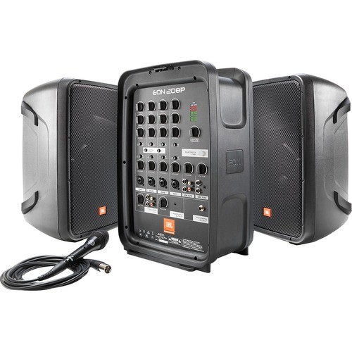 Harman Pro EON208P PA Systems Harman 8" Packaged Pa System With 8-channel Integrated Mixer - 300 W Amplifier - Cable Microphone -  691991004896