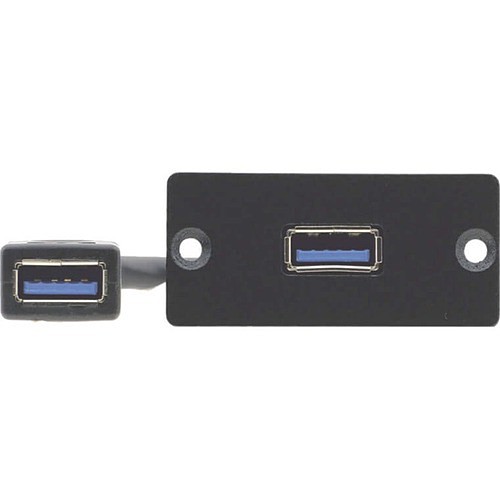 Kramer Electronics WU3-AA(B) Faceplates & Mounting Boxes Usb 3.0 (a/a) Wall Plate Insert - Available In Gray And Black (wu3-aa(b)) Wu3aab 817218176423