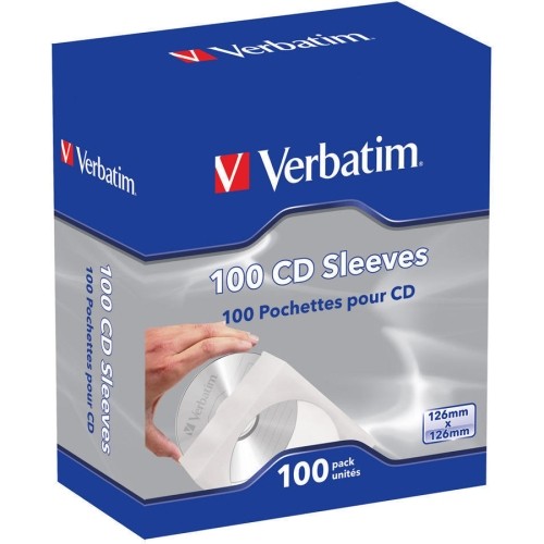 Verbatim 49976 Storage Media Cases Cd/dvd Paper Sleeves With Clear Window - 100pk Box - 100pk (49976) 023942499763