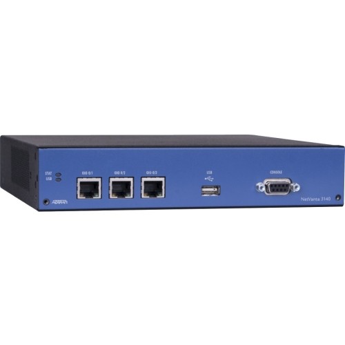 Adtran 4700341F2#5 Routers & Gateways Adtran 3140 Netvanta Fixed Port Secure Access Ethernet Router - 3 Ports - Gigabit Ethernet - Desktop 4700341f25 