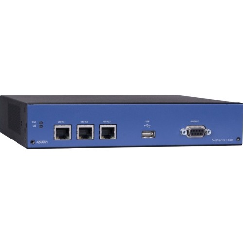 Adtran 4700341F2#10 Routers & Gateways Adtran 3140 Netvanta Fixed Port Secure Access Ethernet Router - 3 Ports - Gigabit Ethernet - Desktop 4700341f210 607565041938