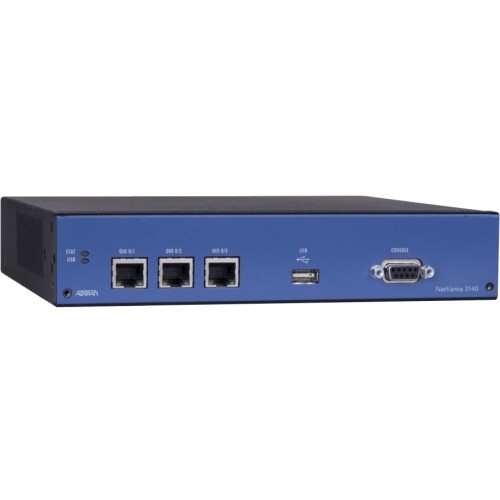 Adtran 4700341F2#50 Routers & Gateways Adtran 3140 Netvanta Fixed Port Secure Access Ethernet Router - 3 Ports - Gigabit Ethernet - Desktop 4700341f250 607565041969