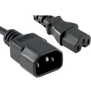 Enet Components C14C15-3F-ENC Power Cords Enet C14 To C15 3ft Black Power Extension Cord 14 Awg 15a Nema Iec-320 C14 To Nema Iec-320 C15 Black C14c153fenc 762047516516