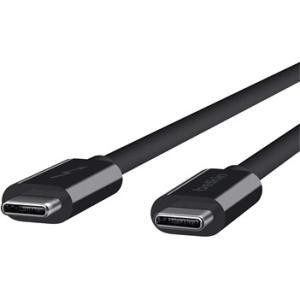 Belkin F2CD081BT1M-BLK Cables Belkin 60w Thunderbolt 3 Usb-c To Usb-c Cable - Usb 3.1 - 20 Gbps - 1m/3.3ft - M/m - Black - 3.28 Ft F2cd081bt1mblk 190403159778