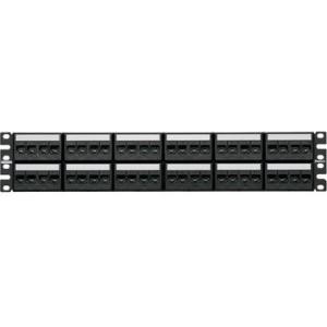Panduit CPPKL6ATG48WBL Patch Panels Panduit Cppkl6atg48wbl Network Patch Panel - 48 Port(s) - 48 X Rj-45 - 2u High - Black - 19" Wide -  074983587353