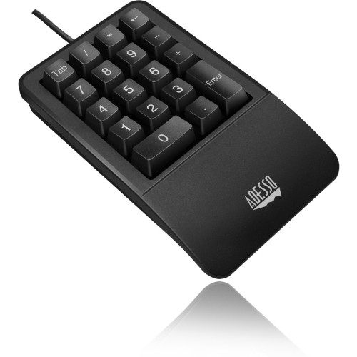 Adesso AKB-618UB Keyboards & Keypads Adesso Antimicrobial Waterproof Numeric Keypad With Wrist Rest Support - Cable Connectivity - Usb In Akb618ub 783750007290