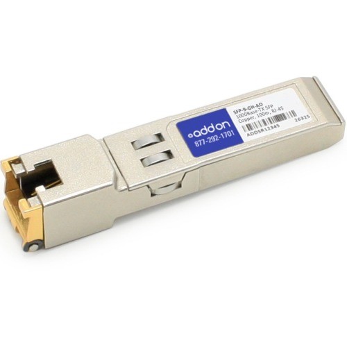 Addon SFP-9-GH-AO Switch Modules Addon Rad Sfp-9-gh Compatible Taa Compliant 10/100/1000base-tx Sfp Transceiver (copper, 100m, Rj-45) Sfp9ghao 821455606506