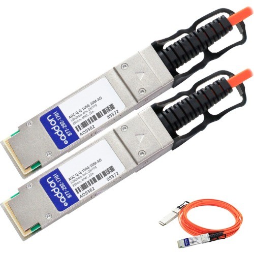 Addon AOC-Q-Q-100G-20M-AO Cables Addon Arista Networks Aoc-q-q-100g-20m Compatible Taa Compliant 100gbase-aoc Qsfp28 To Qsfp28 Direct Aocqq100g20mao 821455610305