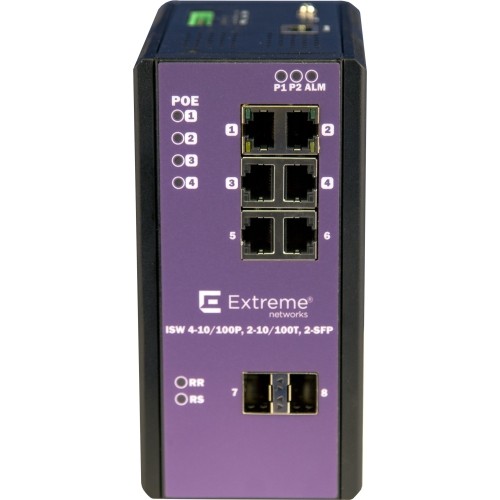 Extreme Networks 16801 Switches & Bridges Extreme Networks Isw 4-10/100p, 2-10/100t, 2-sfp Ethernet Switch - 6 Ports - Manageable - Fast Ether 644728168019